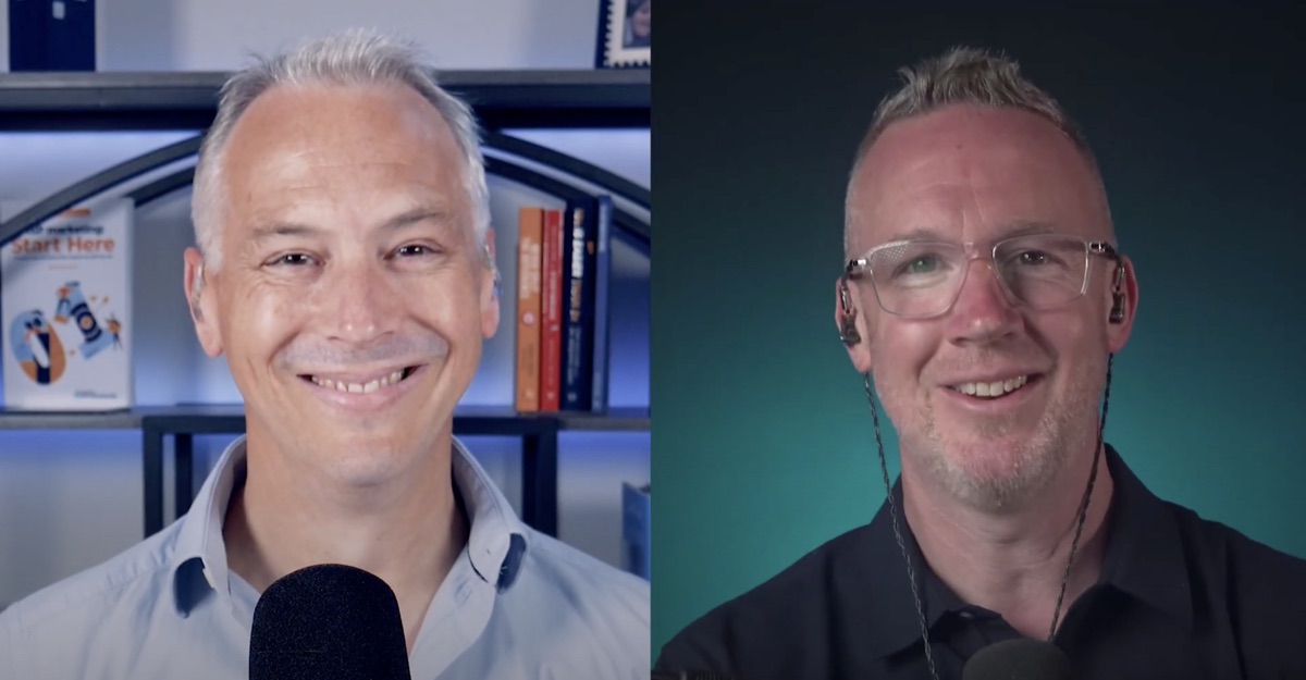 James Steel (Salesbuildr) and Paul Green (MSP Marketing Edge) during their podcast interview