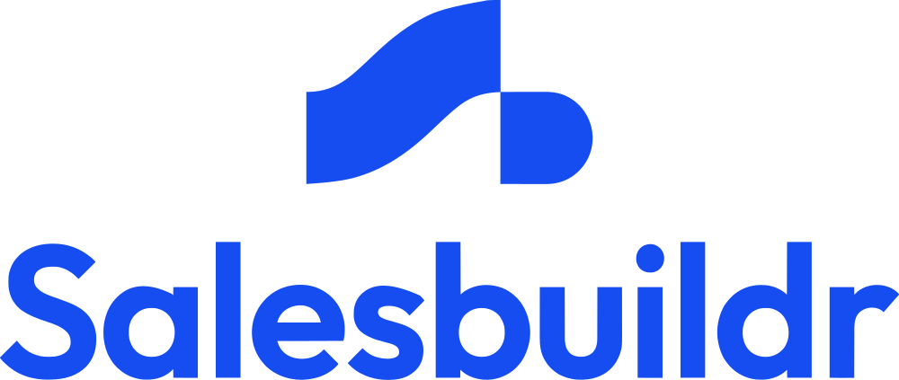 Salesbuildr vertical logo, blue