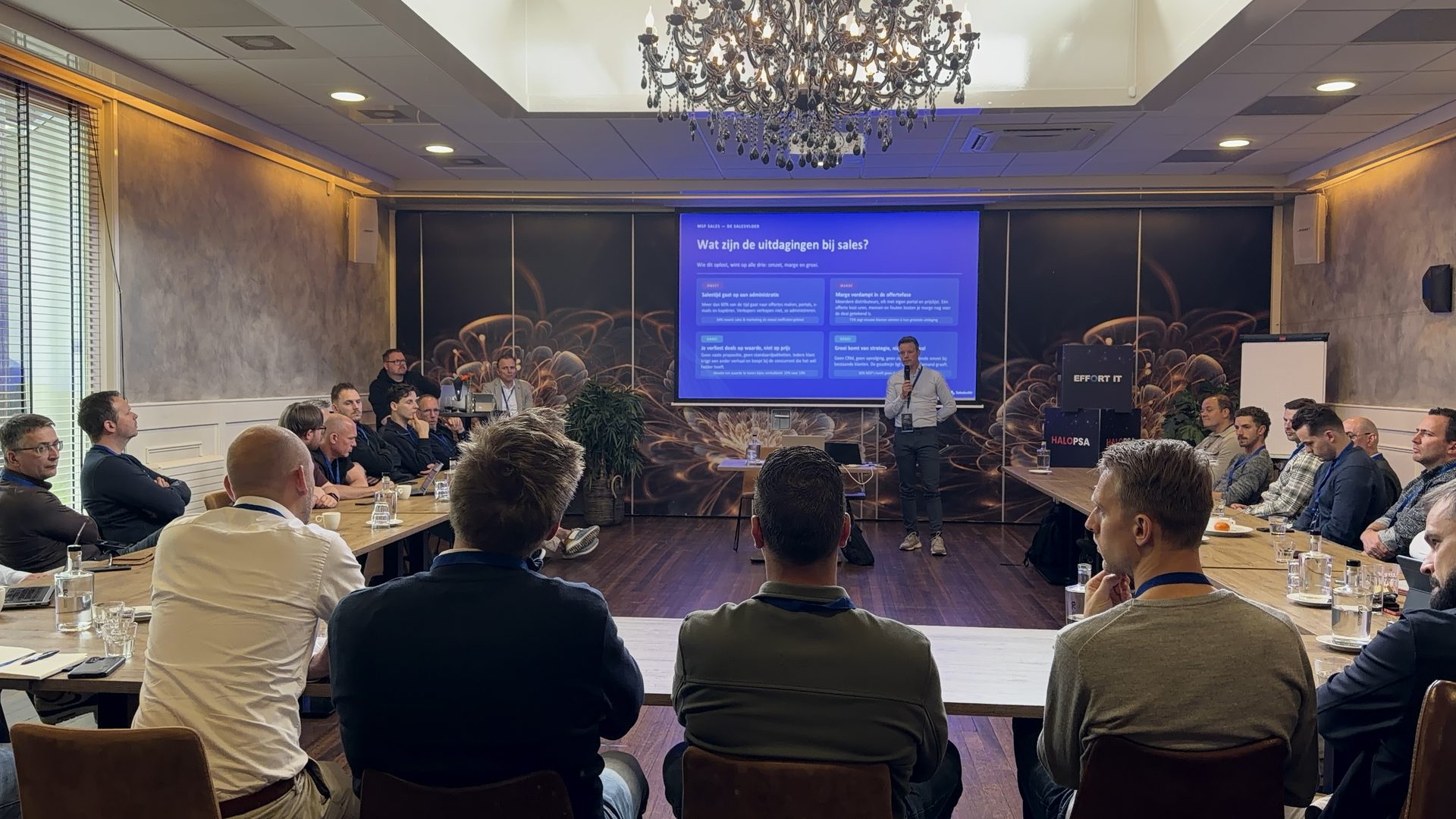 Speaker presenting at the MSP Leaders Circle 2026 in Amsterdam