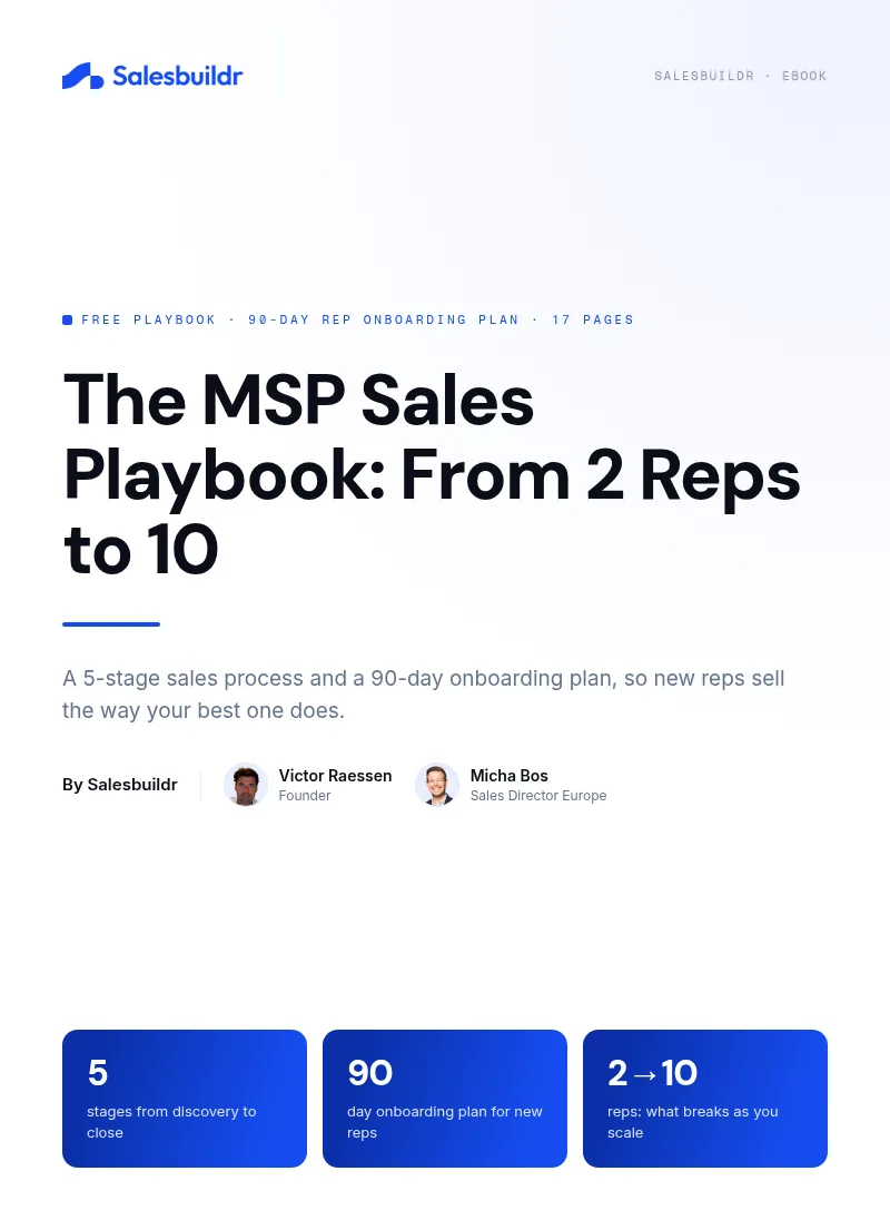 The MSP Sales Training Guide cover
